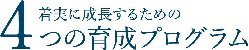 着実に成長するための4つのプログラム